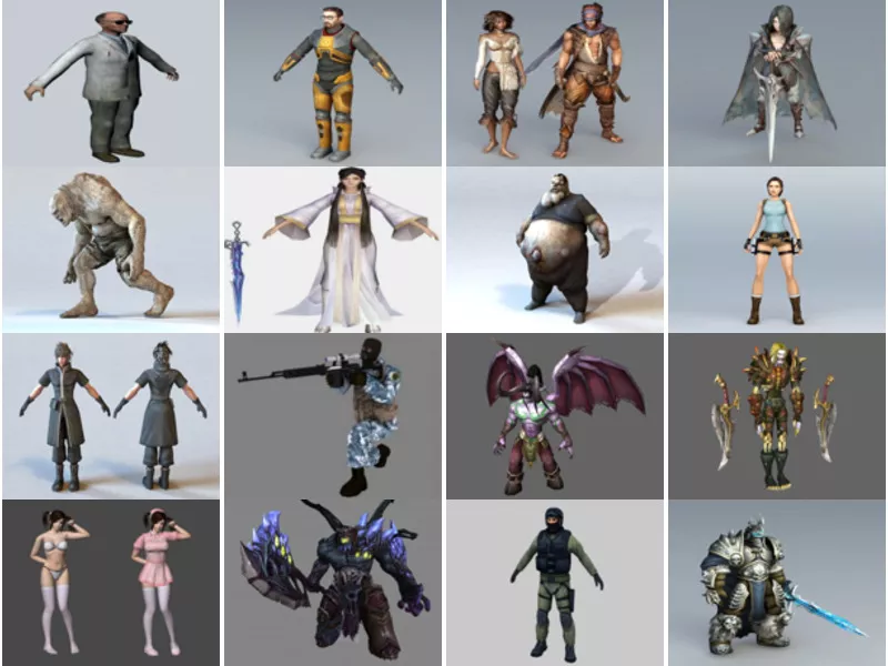 Top 32 Game Character 3D Models Most Viewed 2022