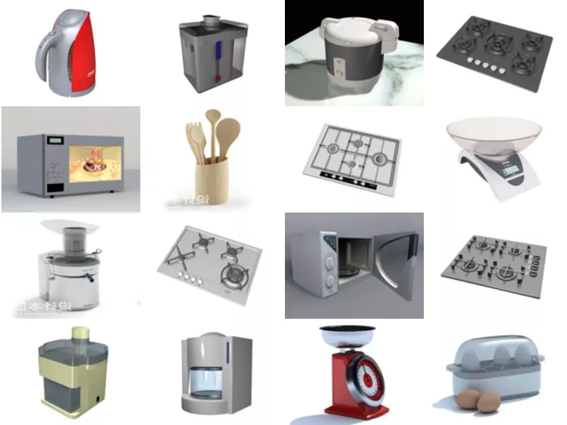 Top 32 Kitchen Appliances 3D Models Most Popular 2022