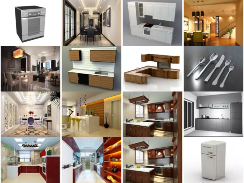 Top 32 Kitchen Furniture 3D Models Stuff Most Viewed 2022