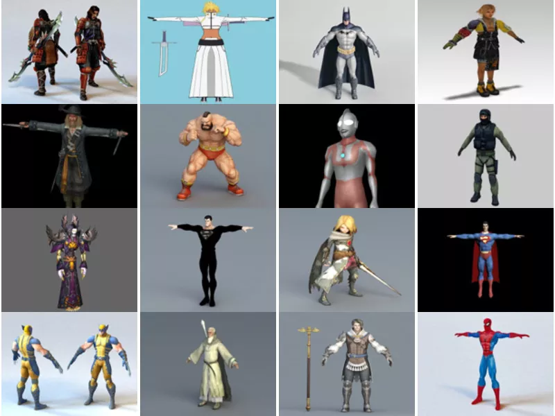 Top 32 Male Characters 3D Models for Rendering Most Popular 2022