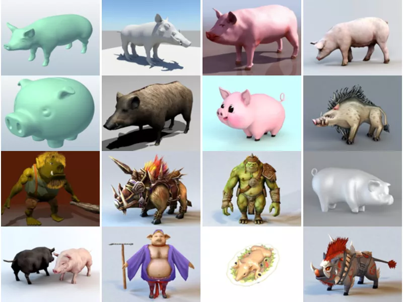 Top 32 Pig 3D Models for Free Most Popular 2022