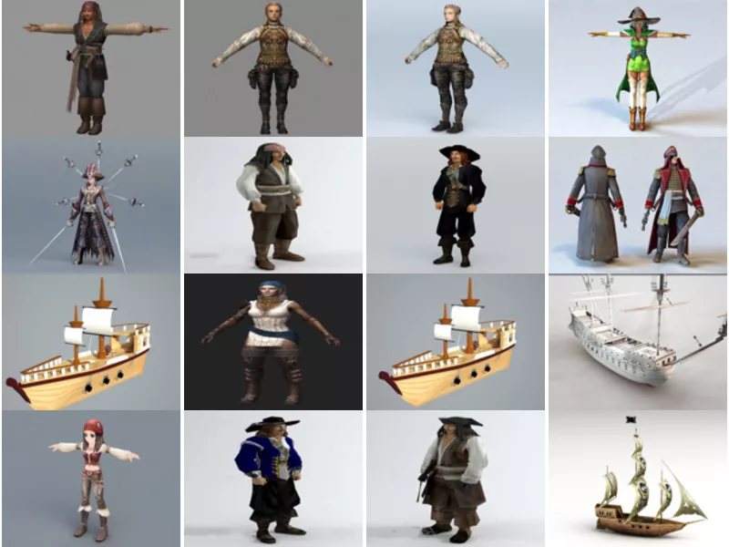 Top 32 Pirate 3D Models for Free Most Popular 2022