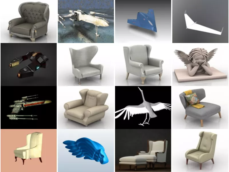 Top 32 Wing 3D Models Most Popular 2022