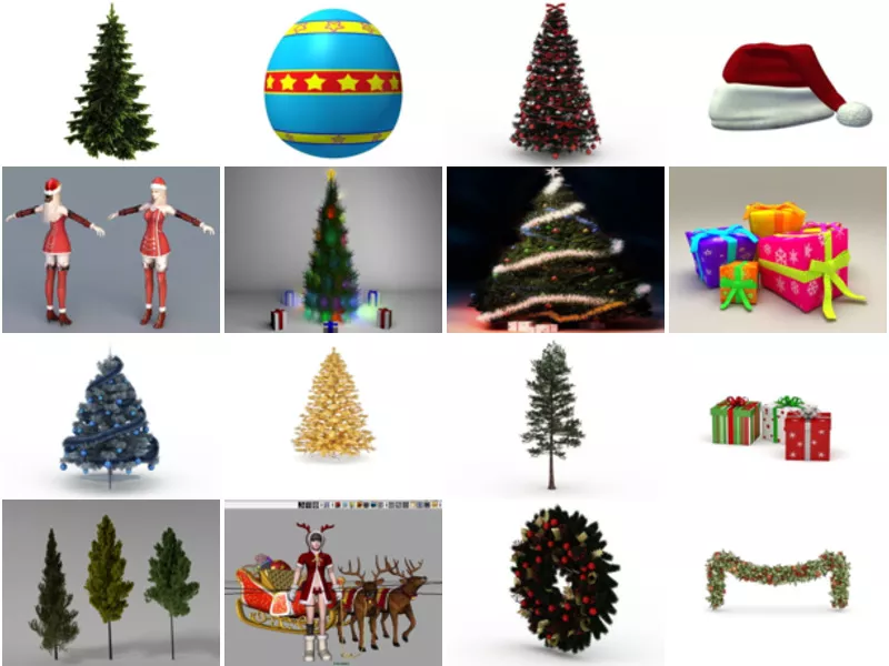 Top 32 Xmas 3D Models for Free Most Popular 2022