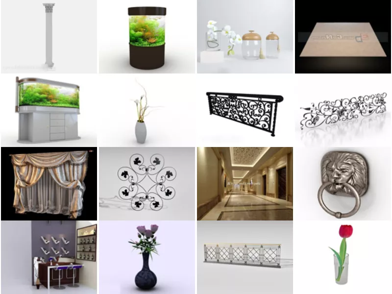 Top 33 Decor 3D Models Most Popular 2022