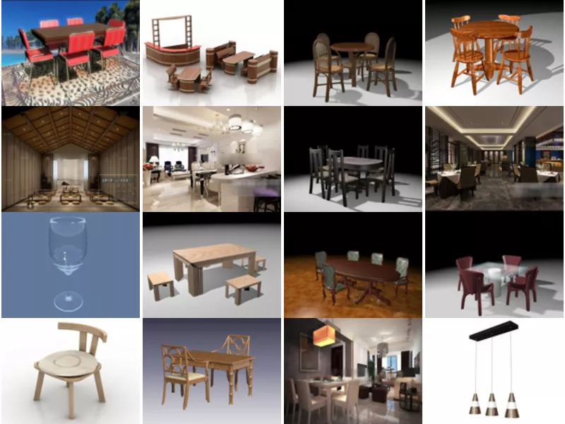 Top 33 Dinning 3D Models for Rendering Most Popular 2022
