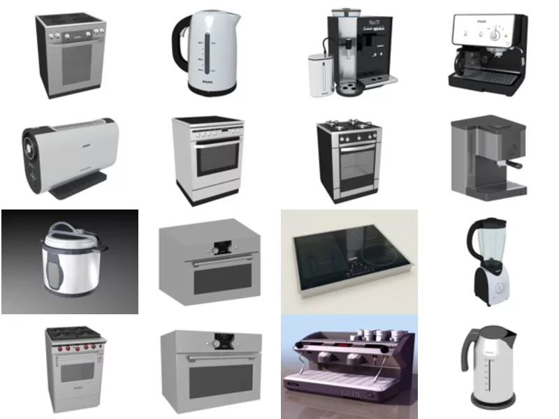 Top 33 Kitchen Appliance 3D Models Most Popular 2022