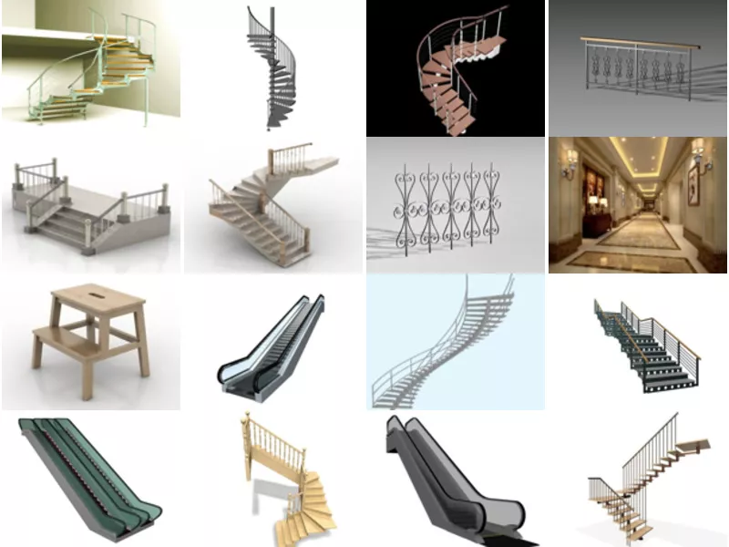 Top 33 Stairs 3D Models for Design Most Popular 2022