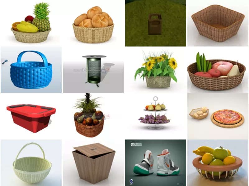 Top 34 Basket 3D Models for Free Most Viewed 2022