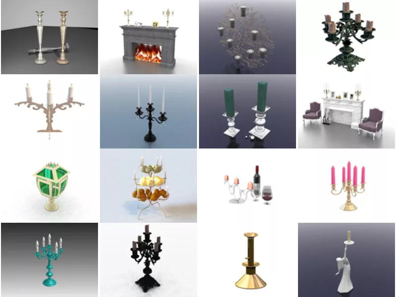 Top 34 Candlestick 3D Models for Design Most Viewed 2022