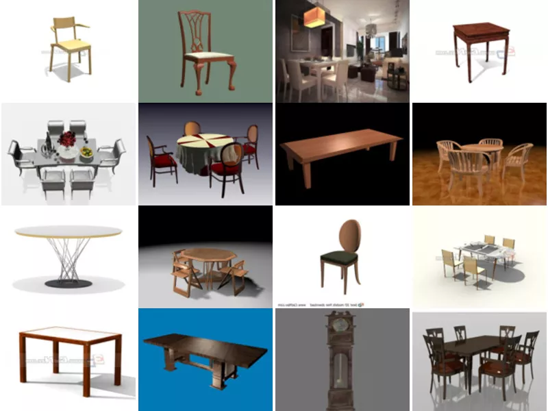 Top 34 Dining Room 3D Models Most Viewed 2022