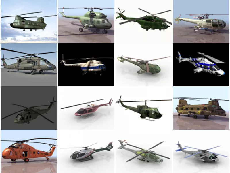 Top 34 Helicopter 3D Models Most Popular 2022