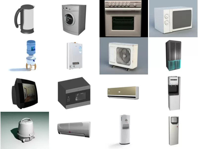 Top 34 Home Appliances 3D Models for Design Most Viewed 2022