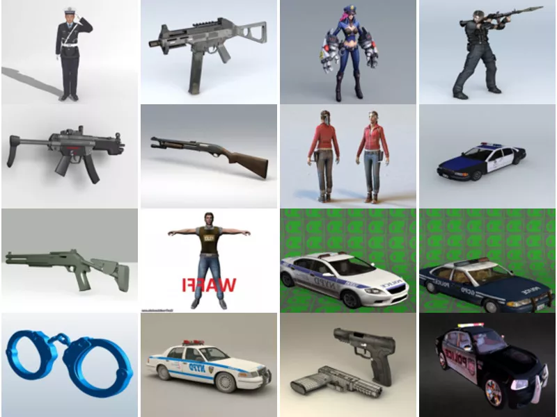 Top 34 Police 3D Models Most Viewed 2022