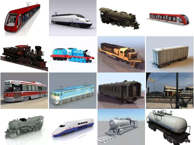 Top 34 Train 3D Models for Free Most Popular 2022