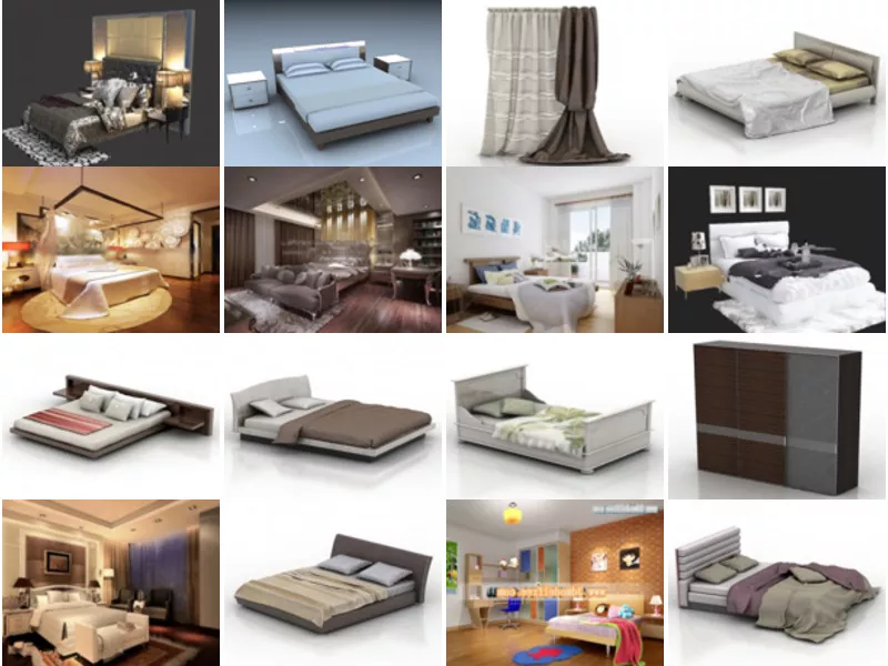 Top 35 Bedroom Furniture 3D Models Resources Most Viewed 2022