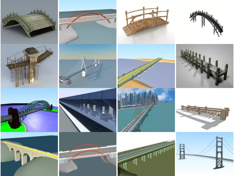 Top 35 Bridge 3D Models for Free Most Popular 2022