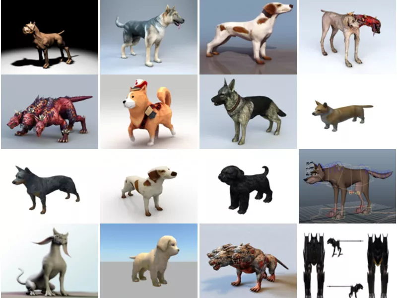Top 35 Dog 3D Models for Design Most Viewed 2022