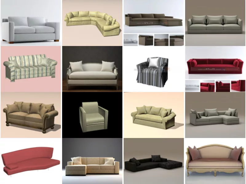 Top 35 Fabric Sofa 3D Models for Design Most Viewed 2022