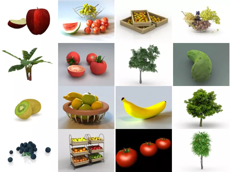 Top 35 Fruits 3D Models Most Popular 2022