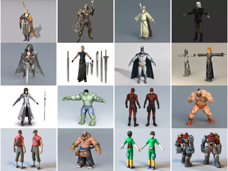 Top 35 Male Characters 3D Models Resources Most Popular 2022