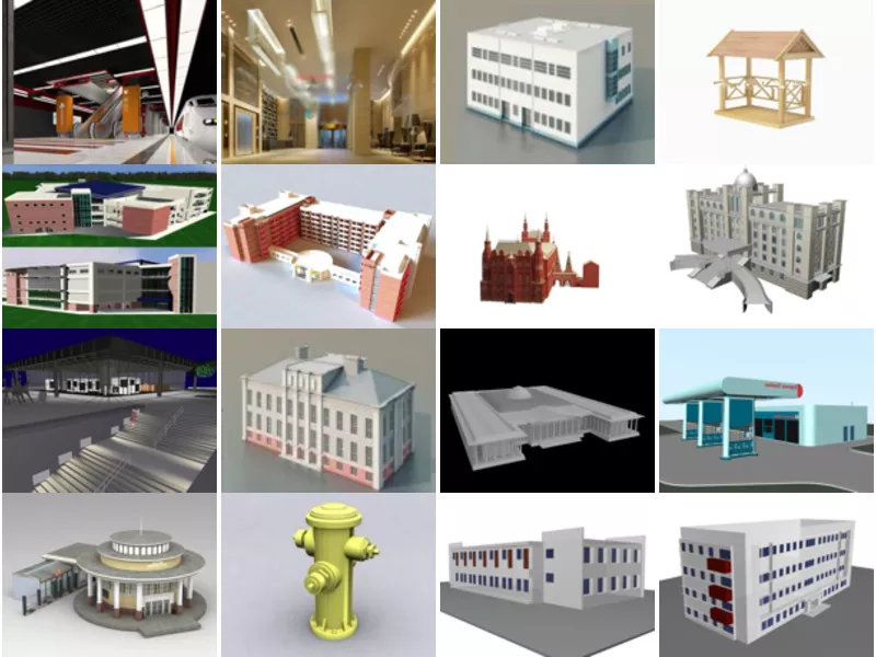 Top 35 Public Building 3D Models Most Viewed 2022