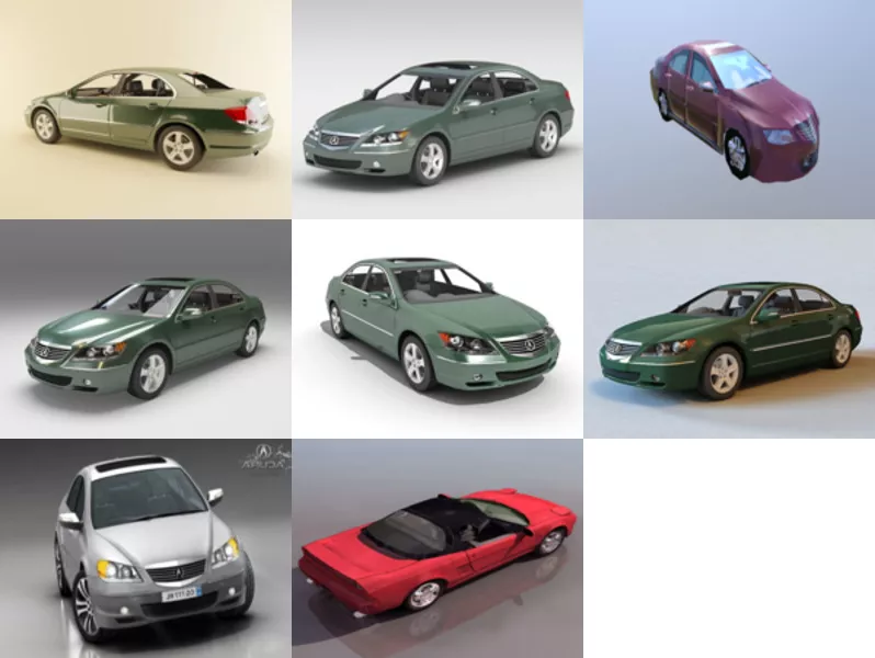 Top 8 Acura Car 3D Models for Design Newest 2022