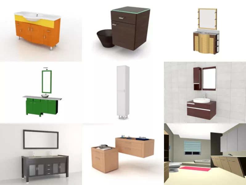 Top 9 3ds Max Bathroom Cabinet 3D Models for Design Newest 2022