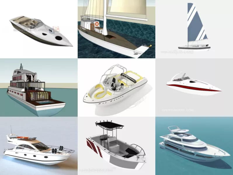 Top 9 Yacht 3D Models for Design Newest 2022