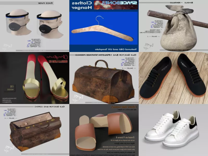 Top 9 Obj Fashion 3D Models for Design Newest 2022
