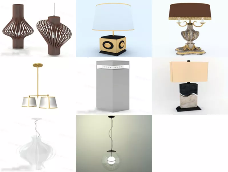 Top 9 Obj Lamp Furniture 3D Models for Rendering Latest 2022