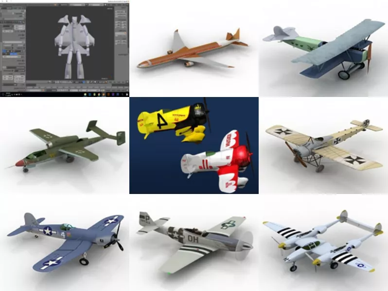 Top 10 Aeroplane 3D Models for Design Most Recent 2022