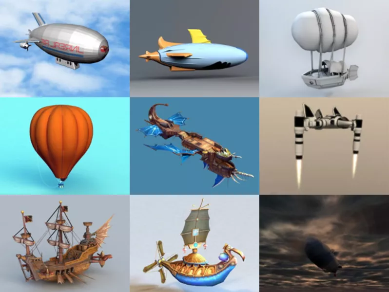 Top 10 Airship 3D Models Stuff Latest 2022