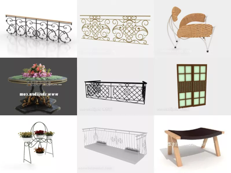 Top 10 Balcony 3D Models Latest 2022