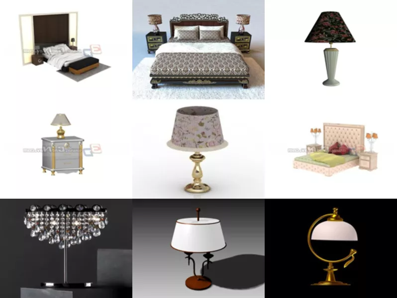 Top 10 Bedside Lamp 3D Models Most Recent 2022