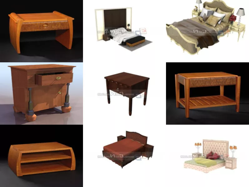 Top 10 Bedside Tables 3D Models Resources Latest 2022