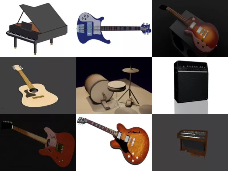 Top 10 Blender Instrument 3D Models for Free Latest 2022