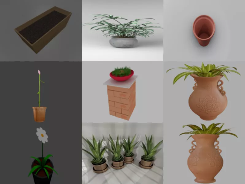 Top 10 Blender Potted 3D Models Stuff Latest 2022