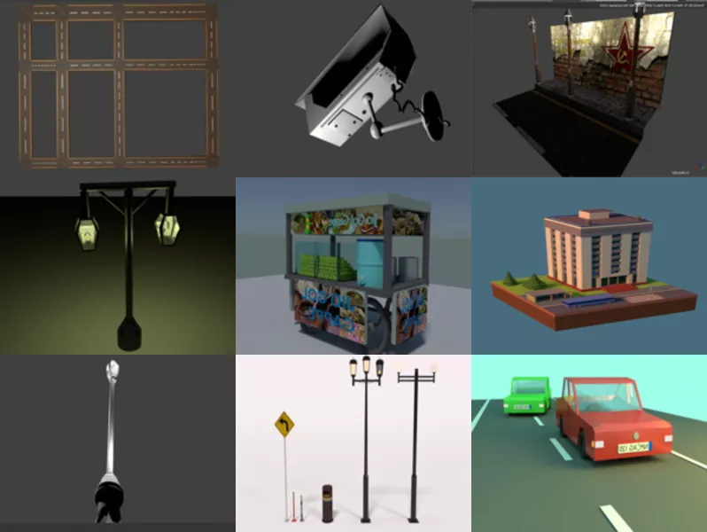 Top 10 Blender Street 3D Models for Free Most Recent 2022