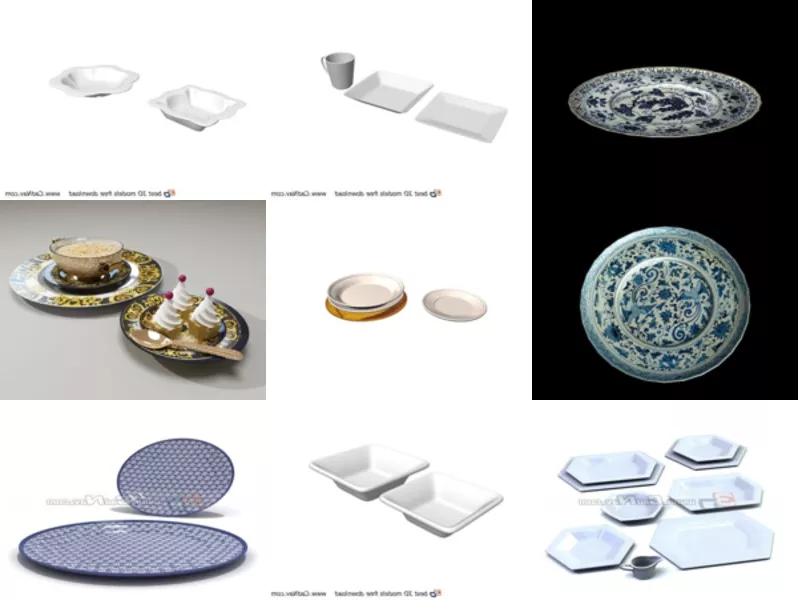 Top 10 Ceramic Plates 3D Models Latest 2022