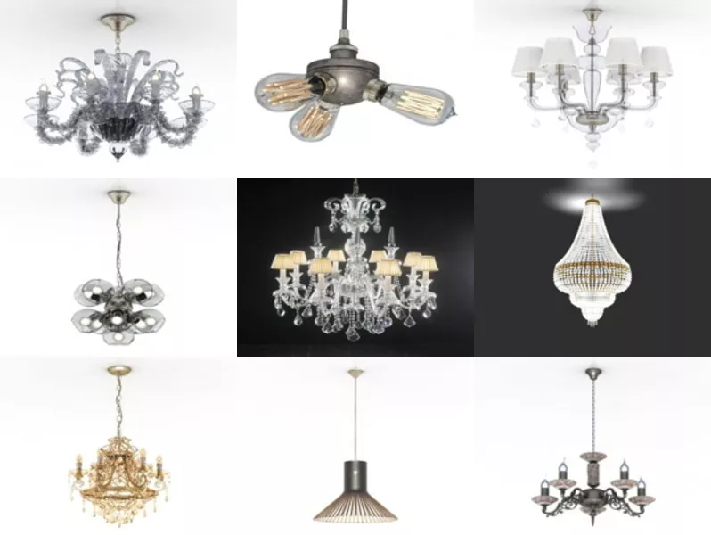 Top 10 Free 3D Chandelier Models for Design Newest 2022