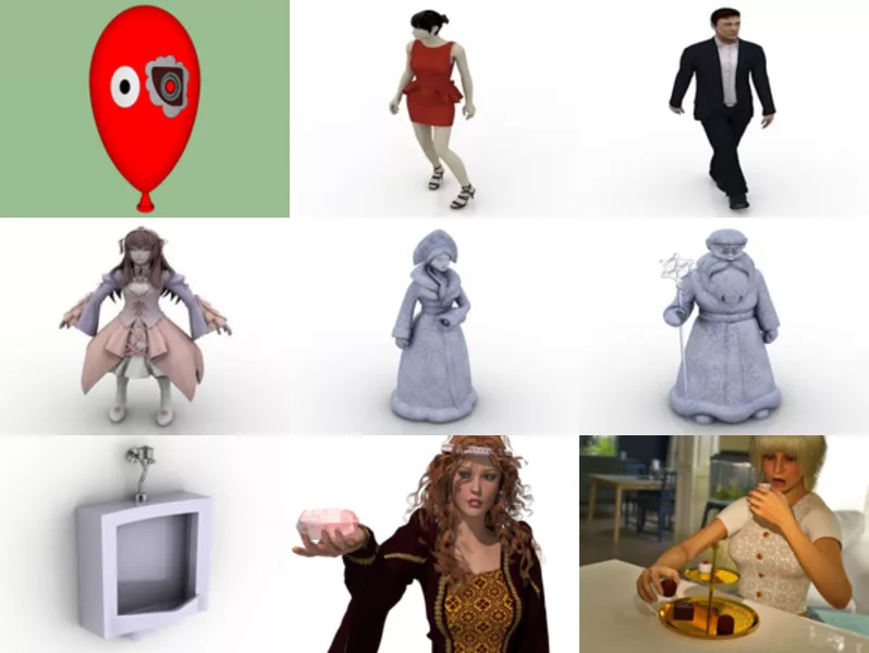 Top 10 Free 3D Character Models Latest 2022