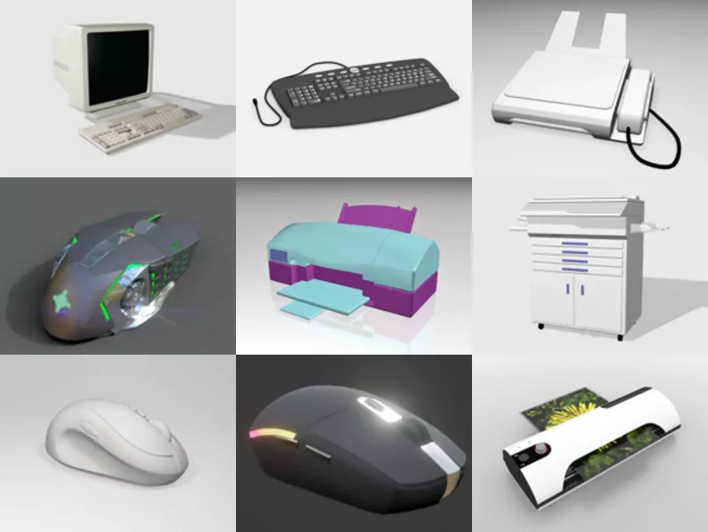 Top 10 Computer Peripherals 3D Models for Design Newest 2022