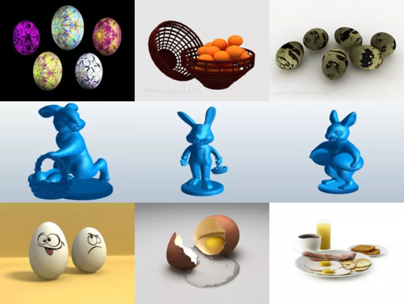 Top 10 Eggs 3D Models for Free Latest 2022