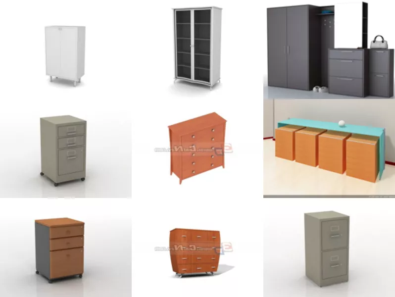 Top 10 File Cabinets 3D Models Newest 2022