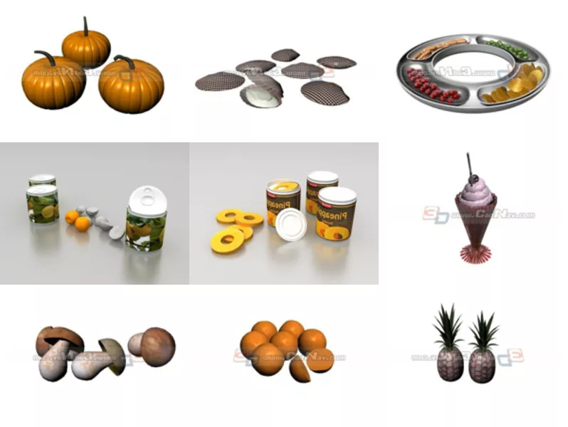 Top 10 Food Product 3D Models for Design Newest 2022