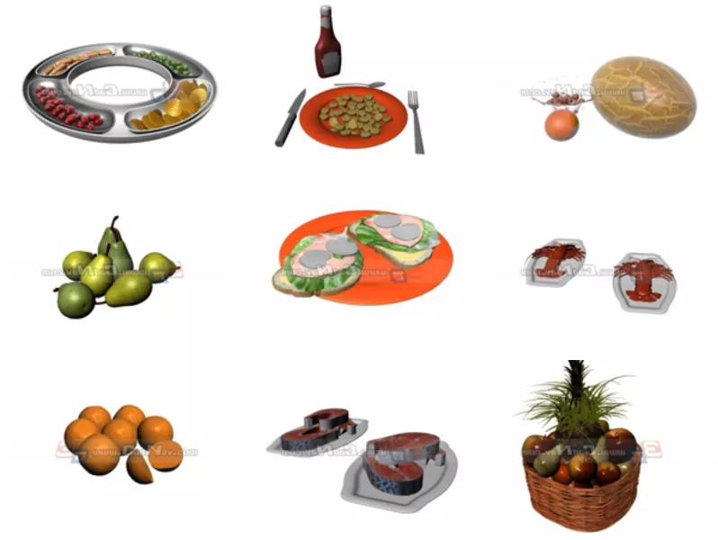 Top 10 Foodstuff 3D Models Latest 2022
