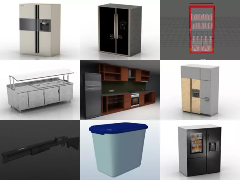 Top 10 Fridge 3D Models Newest 2022