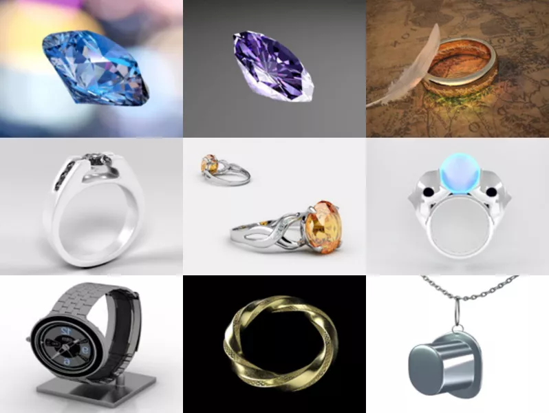 Top 10 Free 3D Jewelry Models for Design Newest 2022