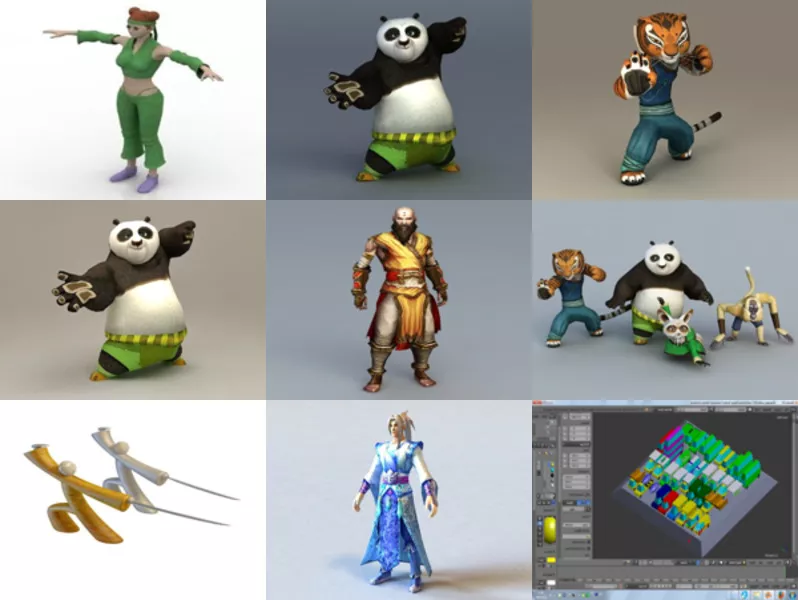 Top 10 Kung Fu 3D Models Latest 2022